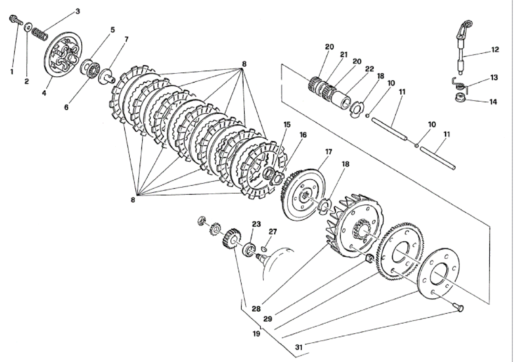 PRIMARY DRIVE - CLUTCH