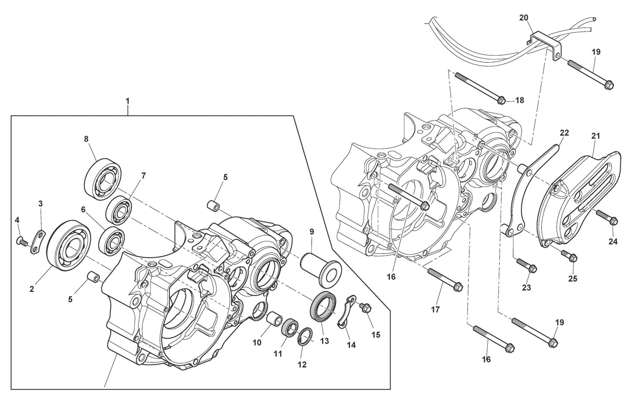 CRANKCASE CARTER L.H.