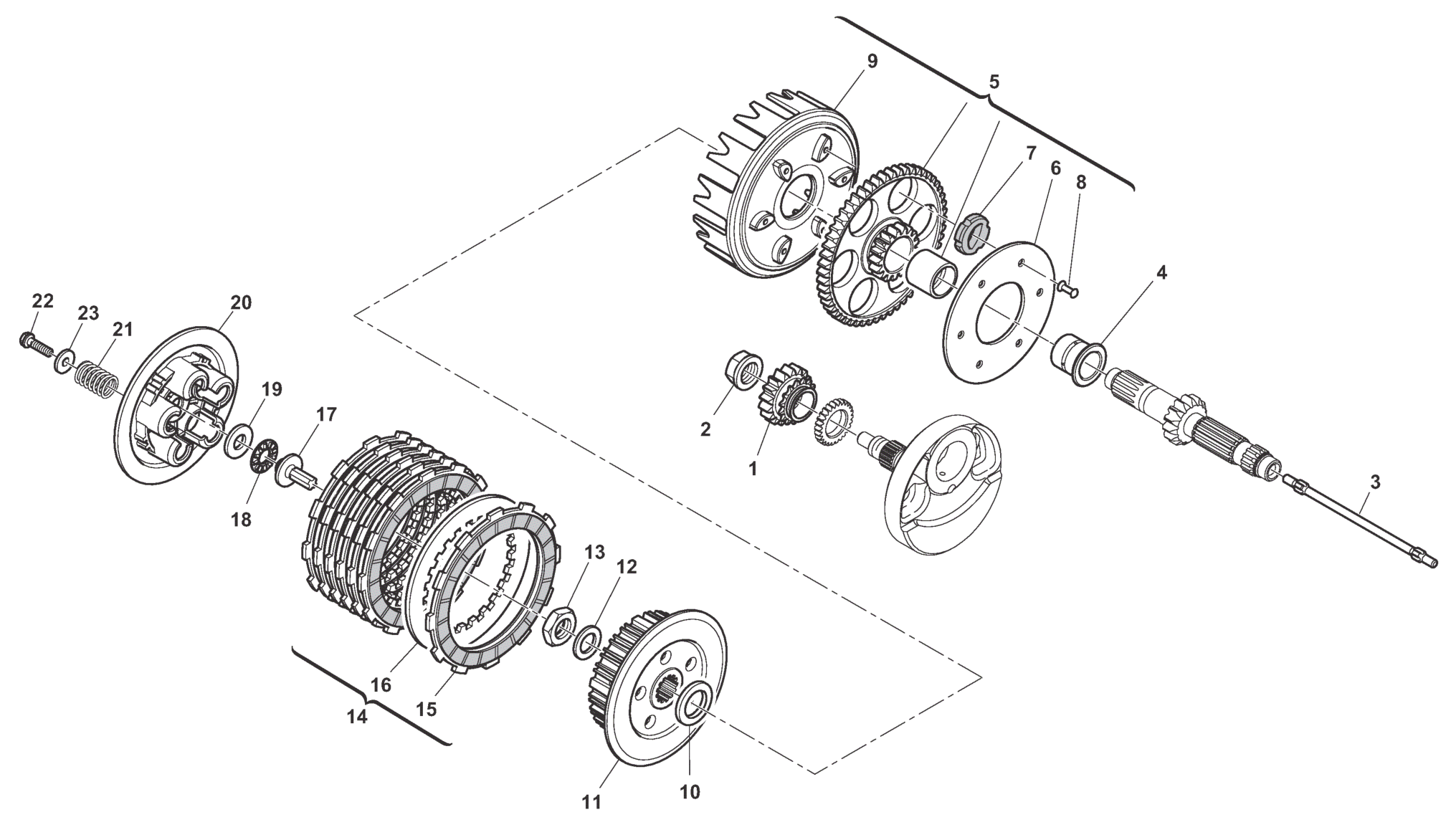 PRIMARY DRIVE - CLUTCH