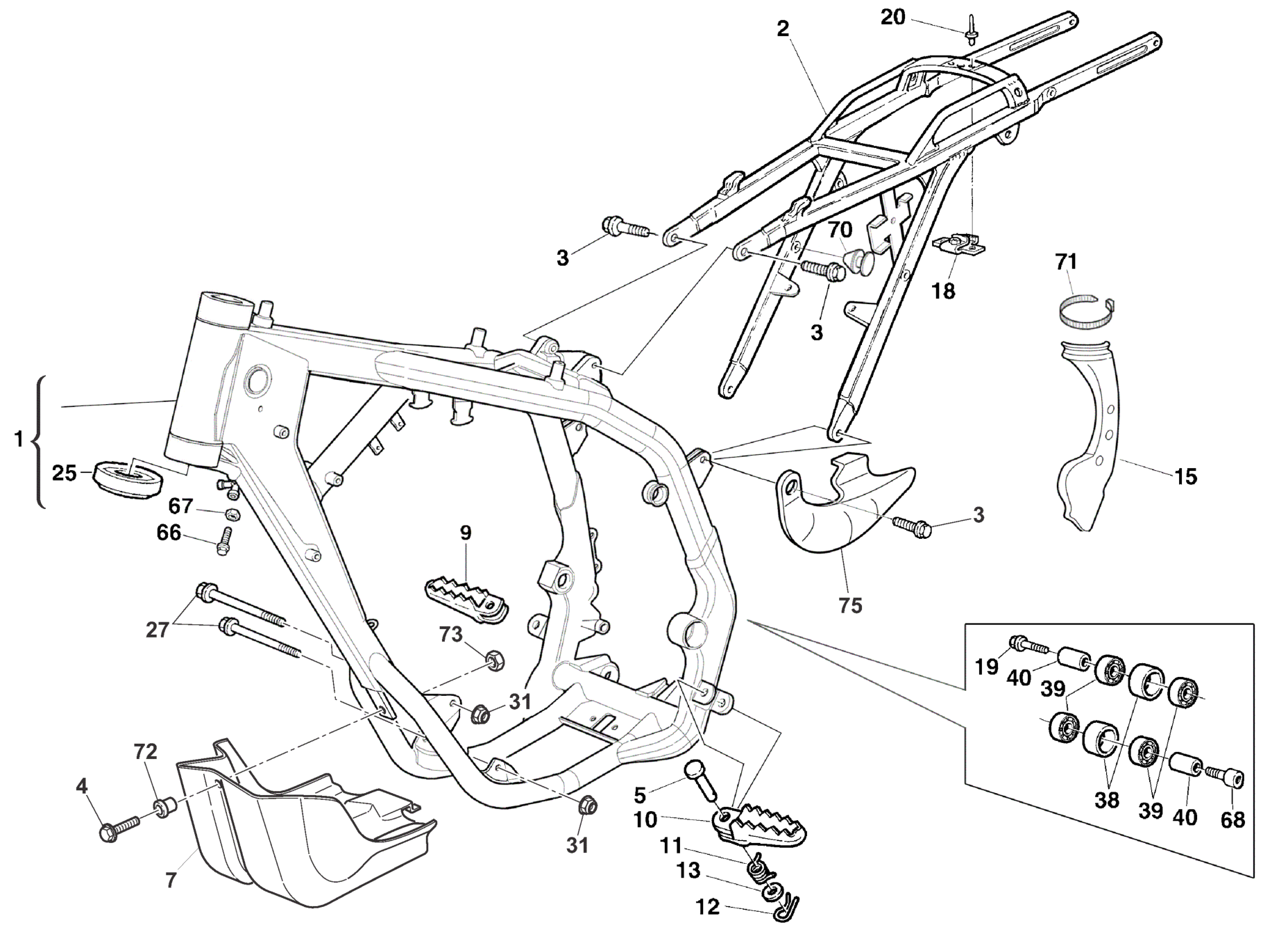 FRAME - FOOTRESTS