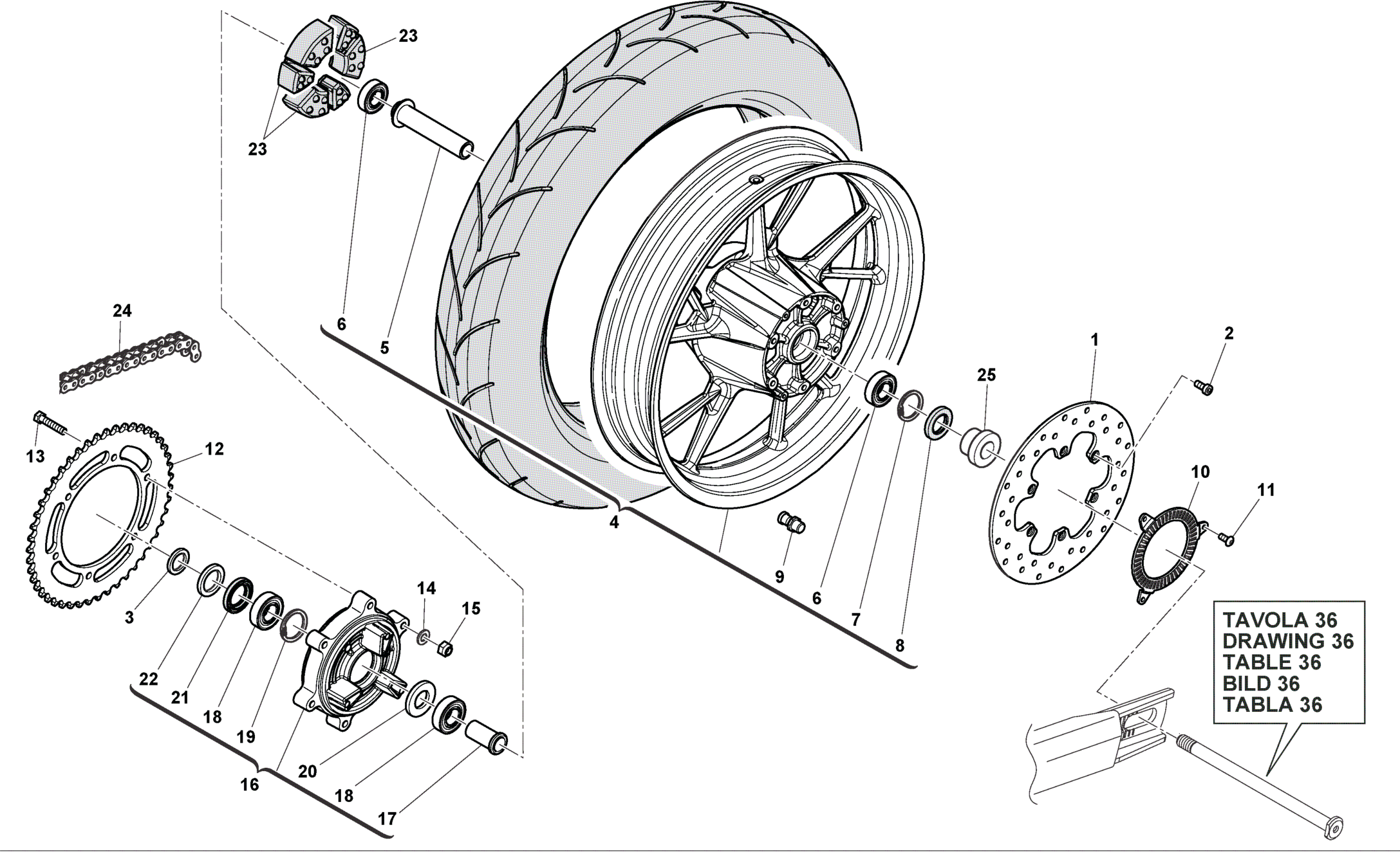 REAR WHEEL (STRADA)