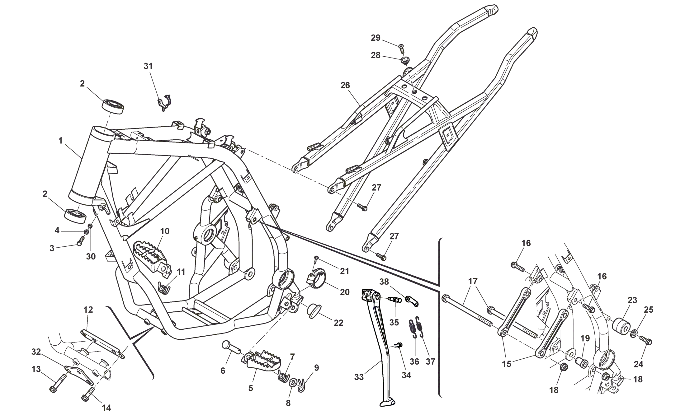 FRAME - FOOTRESTS