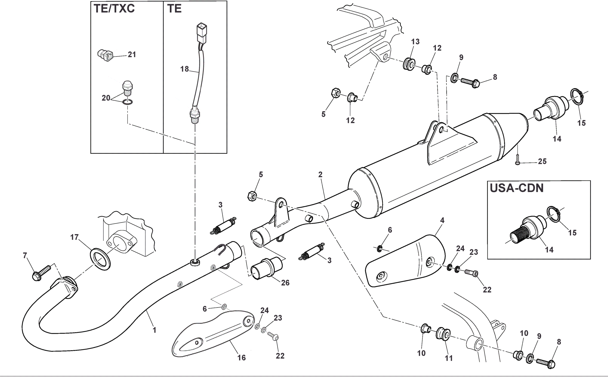 EXHAUST SYSTEM (TE-TXC)