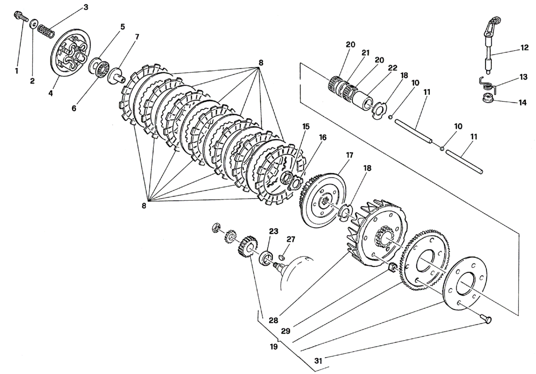 PRIMARY DRIVE - CLUTCH