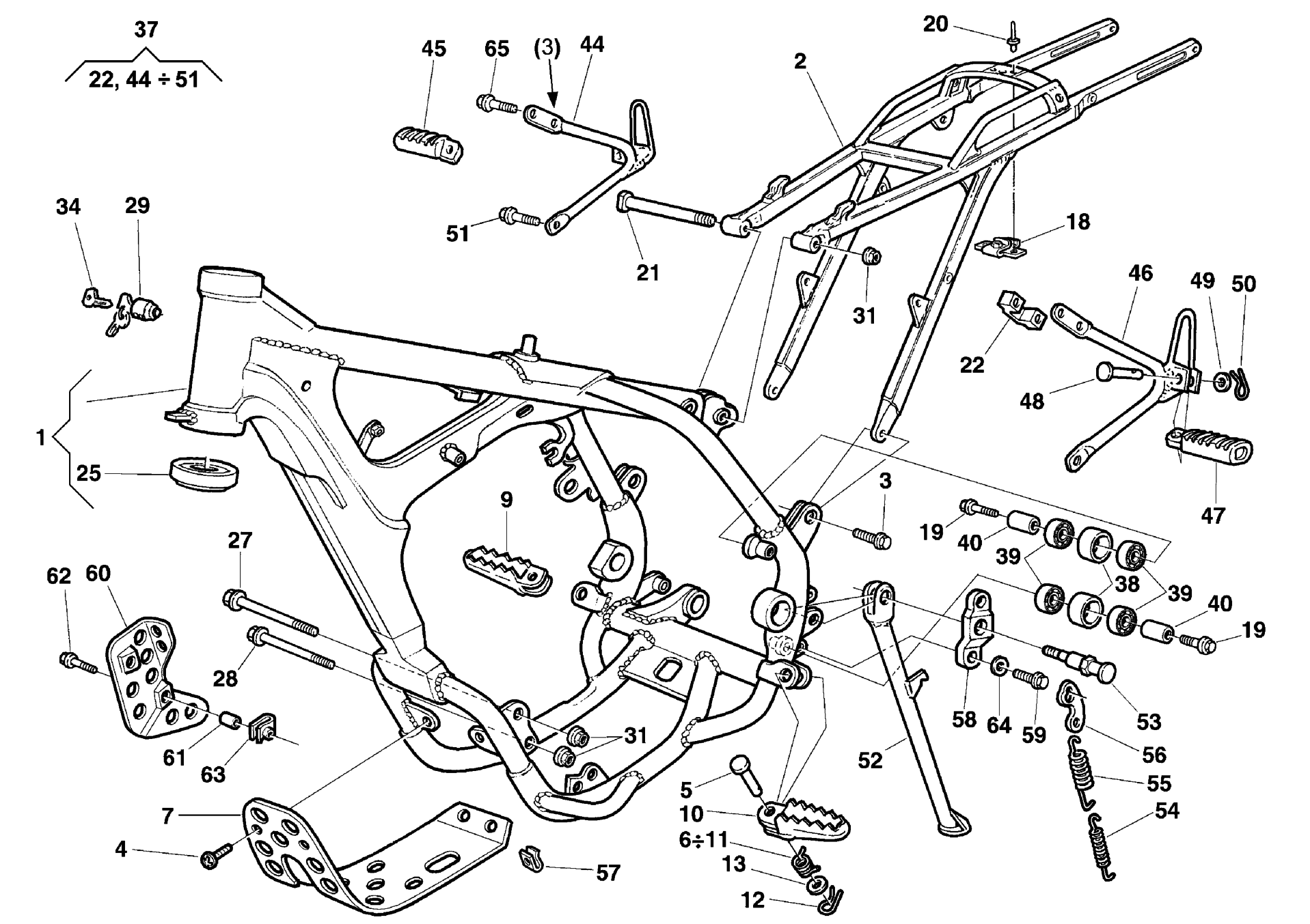 FRAME - FOOTRESTS