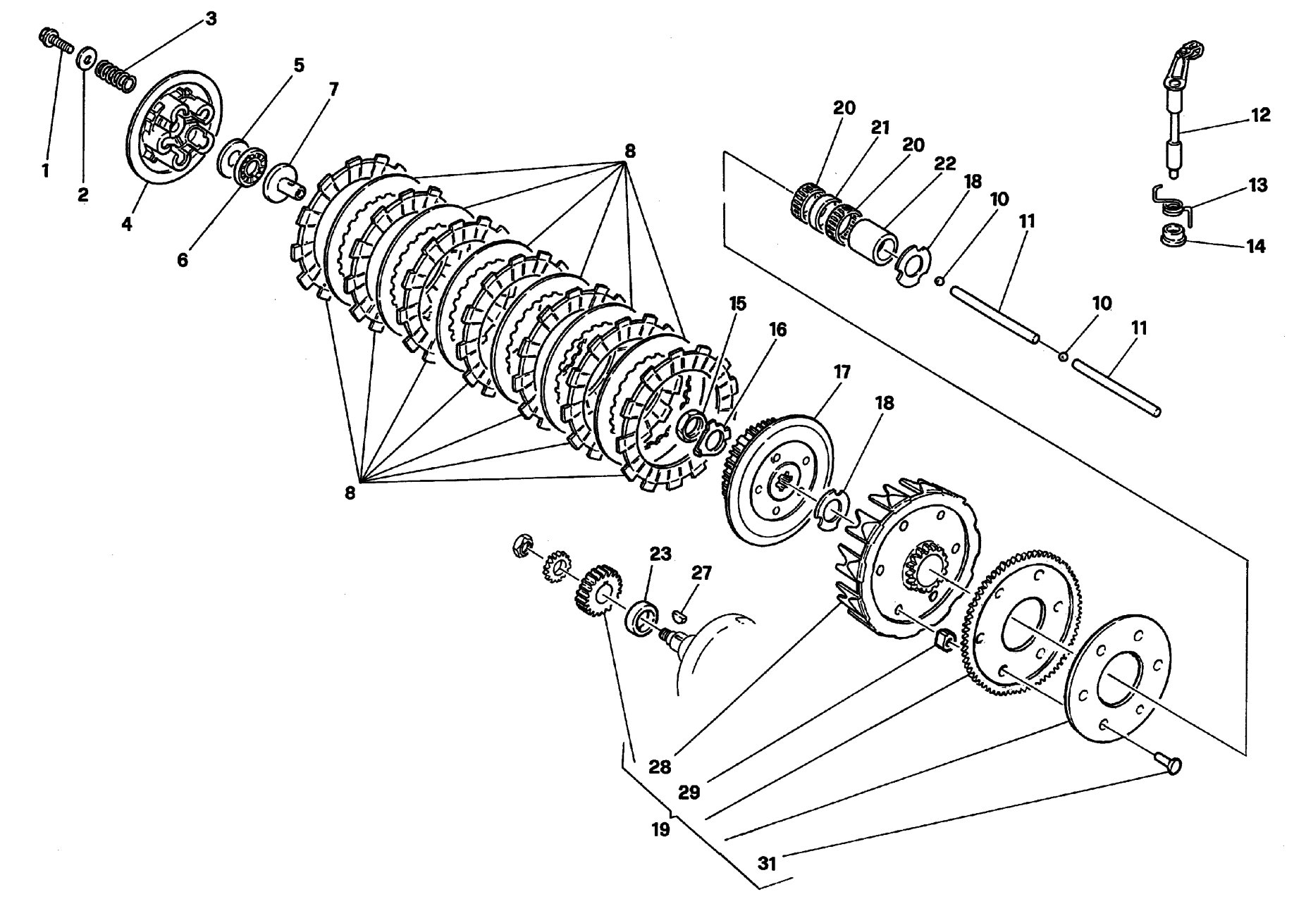 PRIMARY DRIVE - CLUTCH