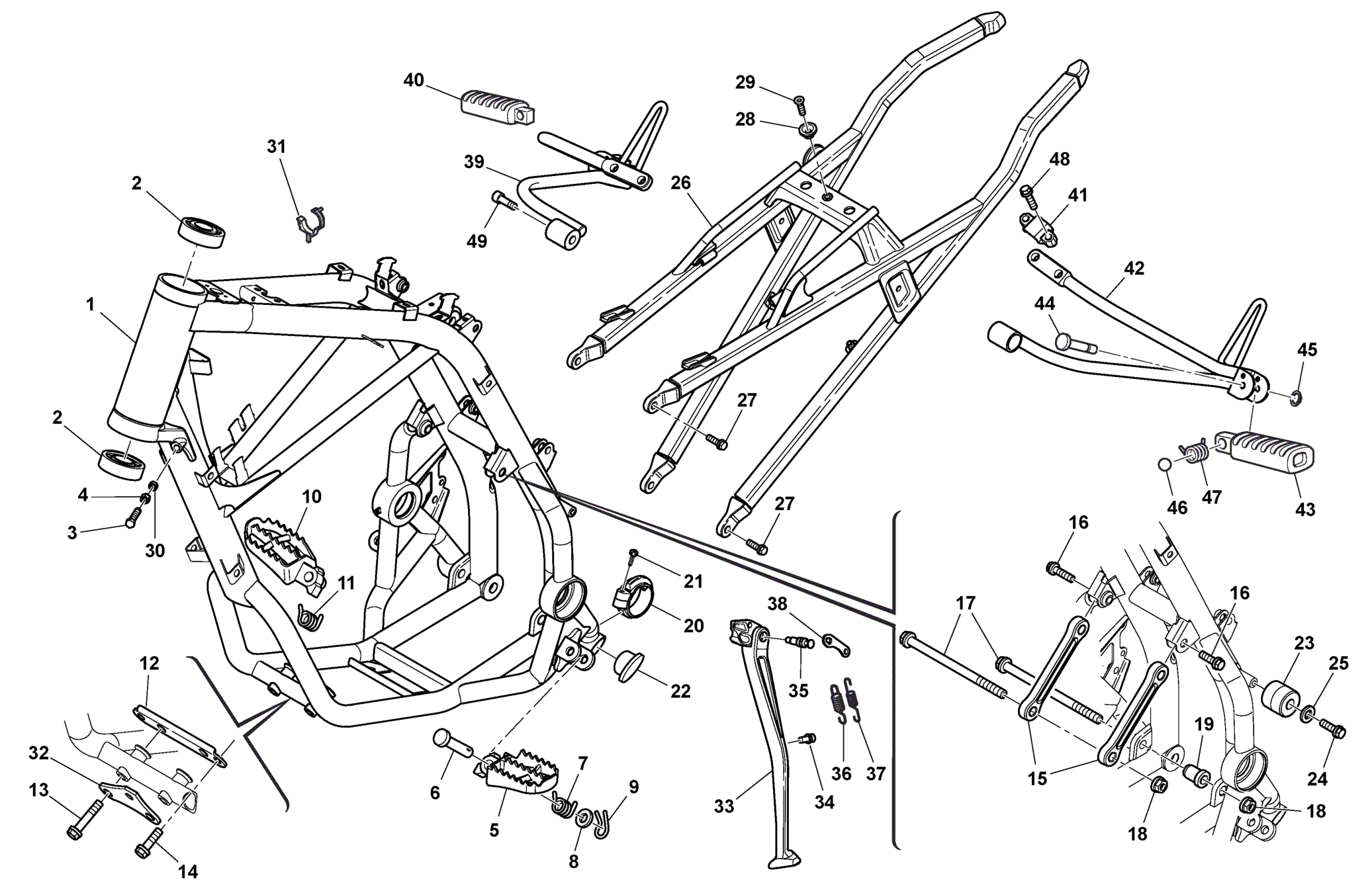 FRAME - FOOTRESTS