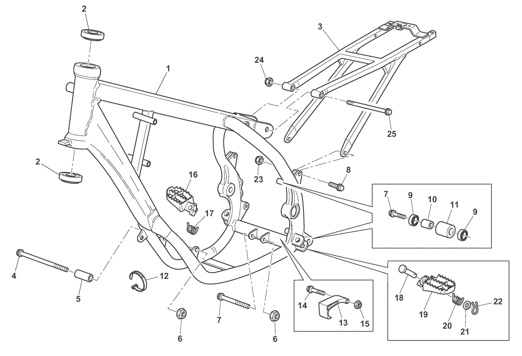 FRAME - FOOTRESTS