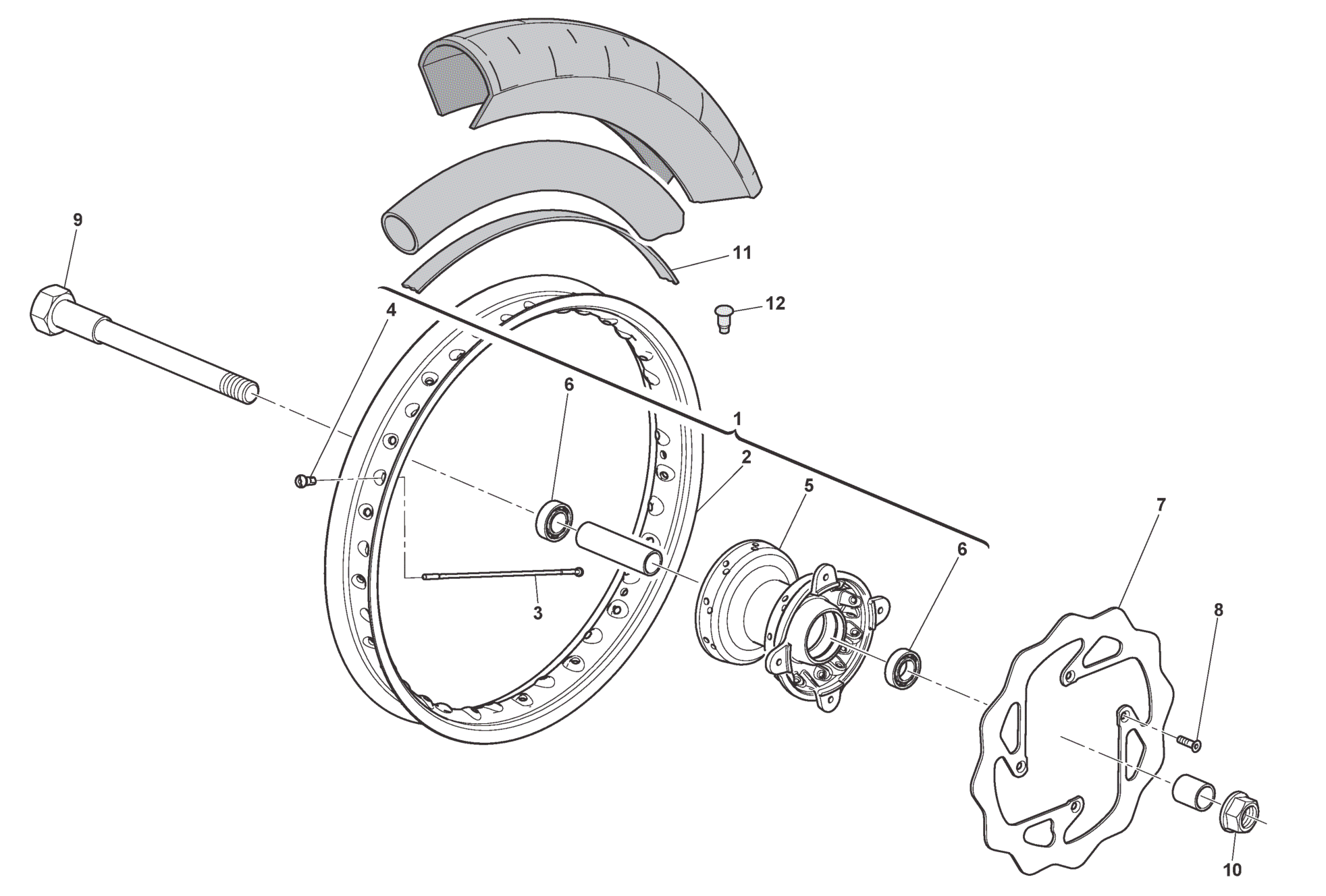 FRONT WHEEL (SM 50)