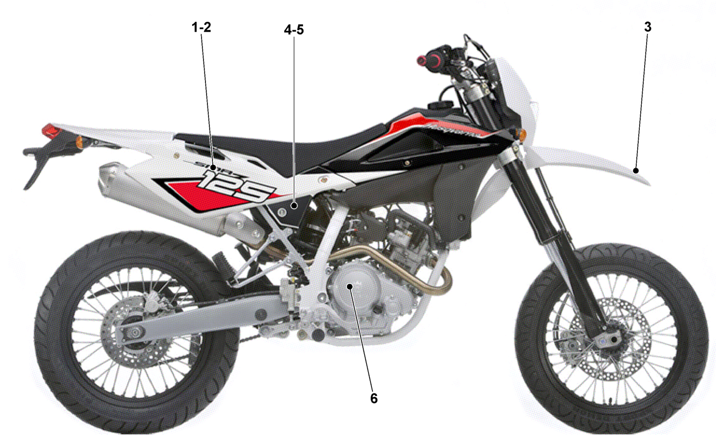 TRANSFERS WHITE/BLACK (SMR 125)