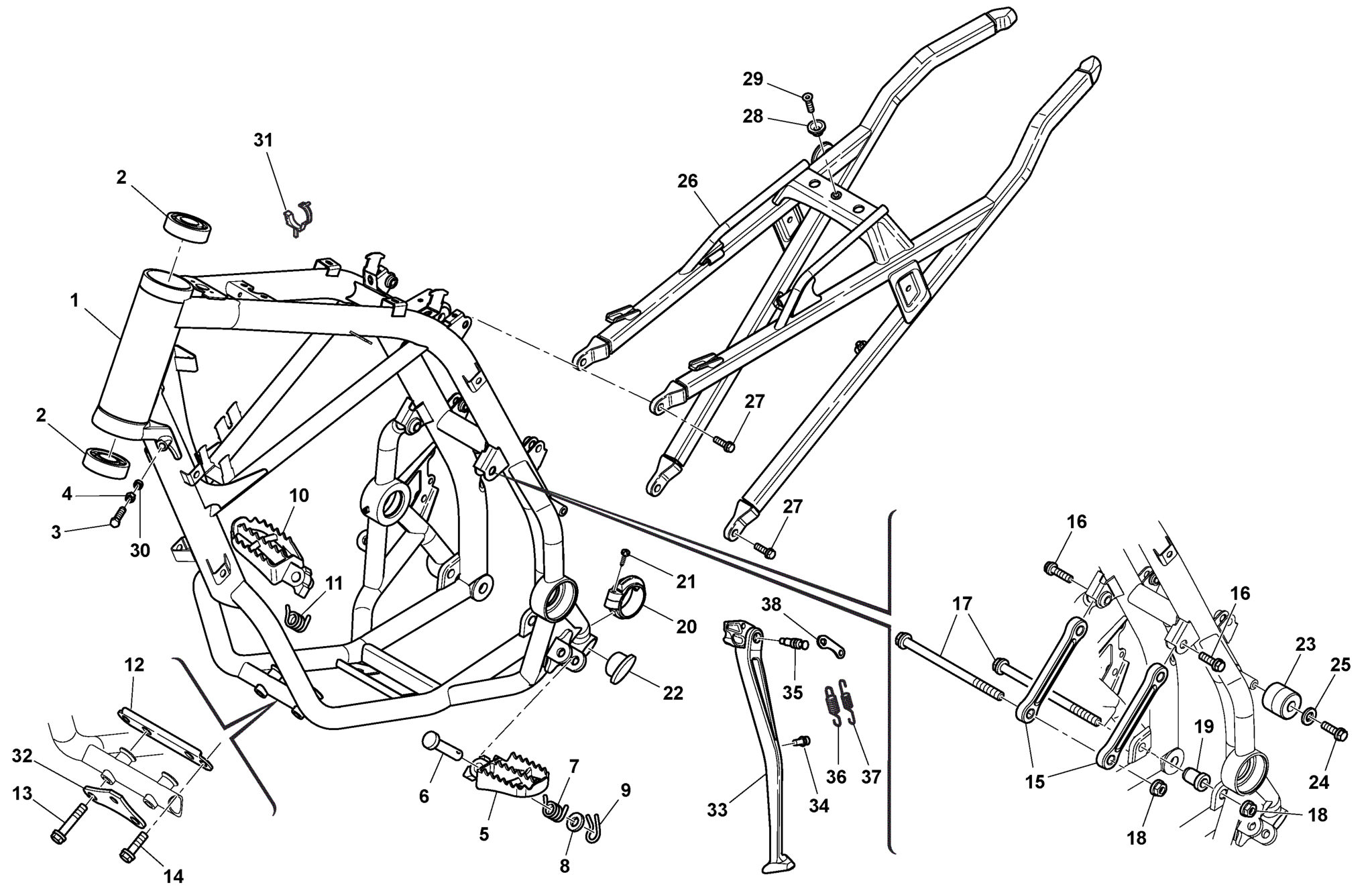 FRAME - FOOTRESTS