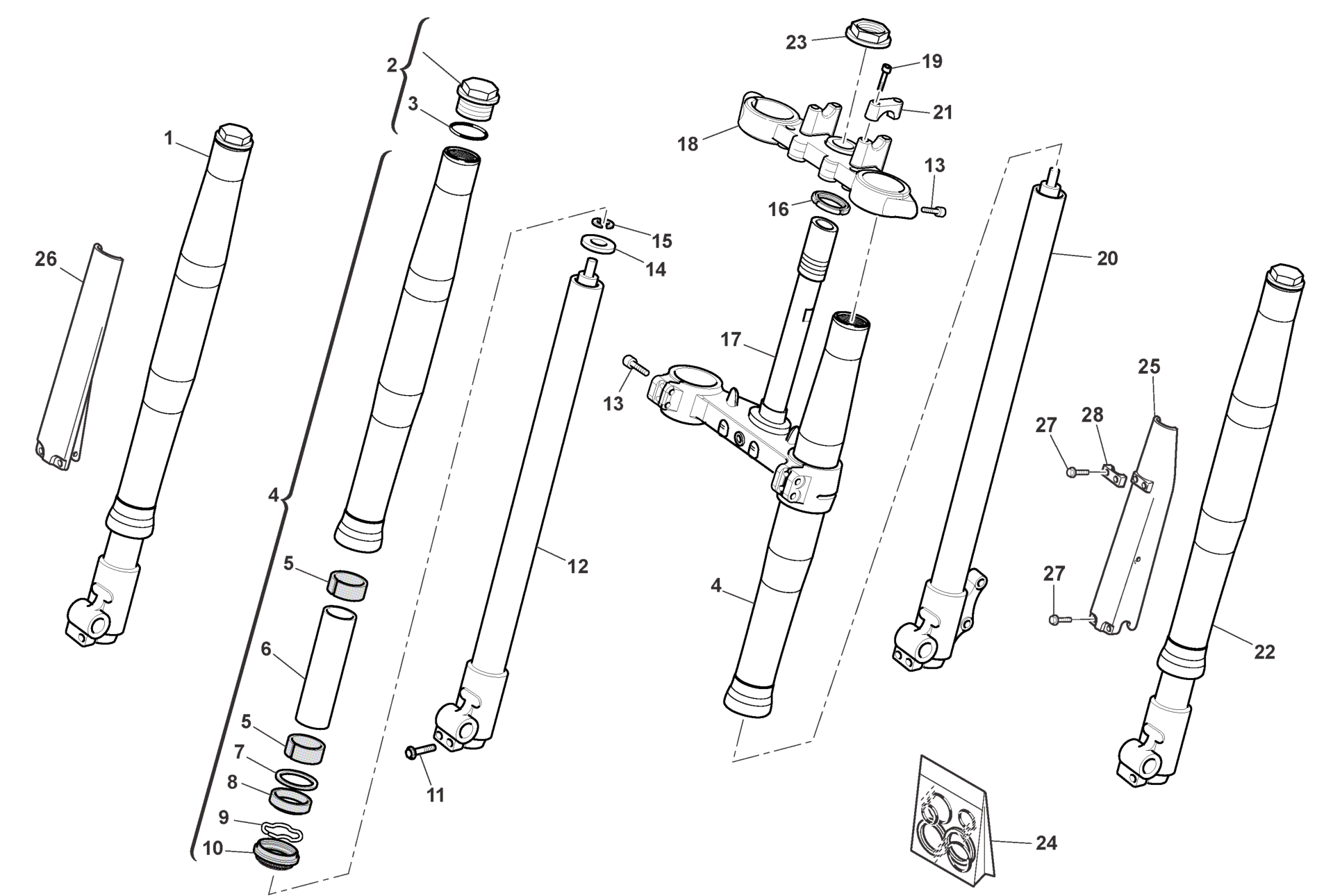 22A FRONT FORK ASSEMBLY