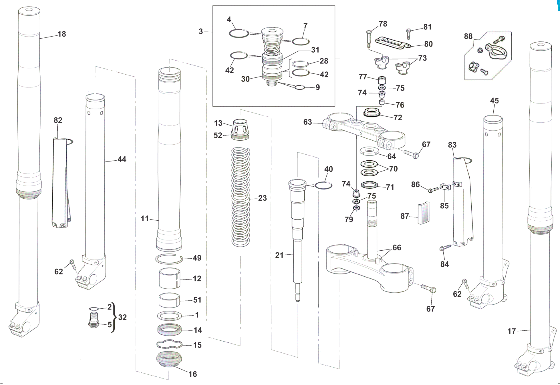 FRONT FORK (CR)