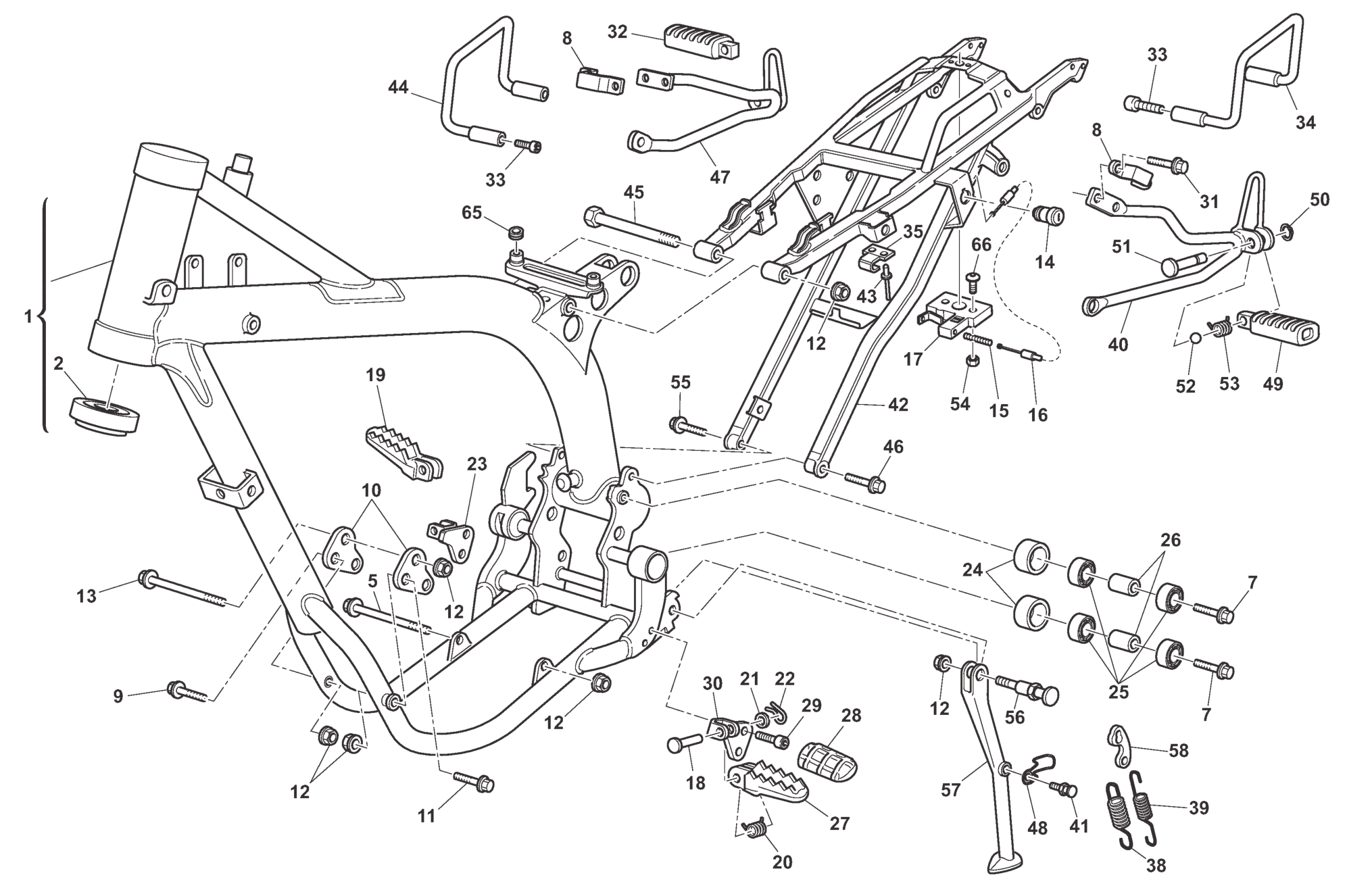 FRAME - FOOTRESTS