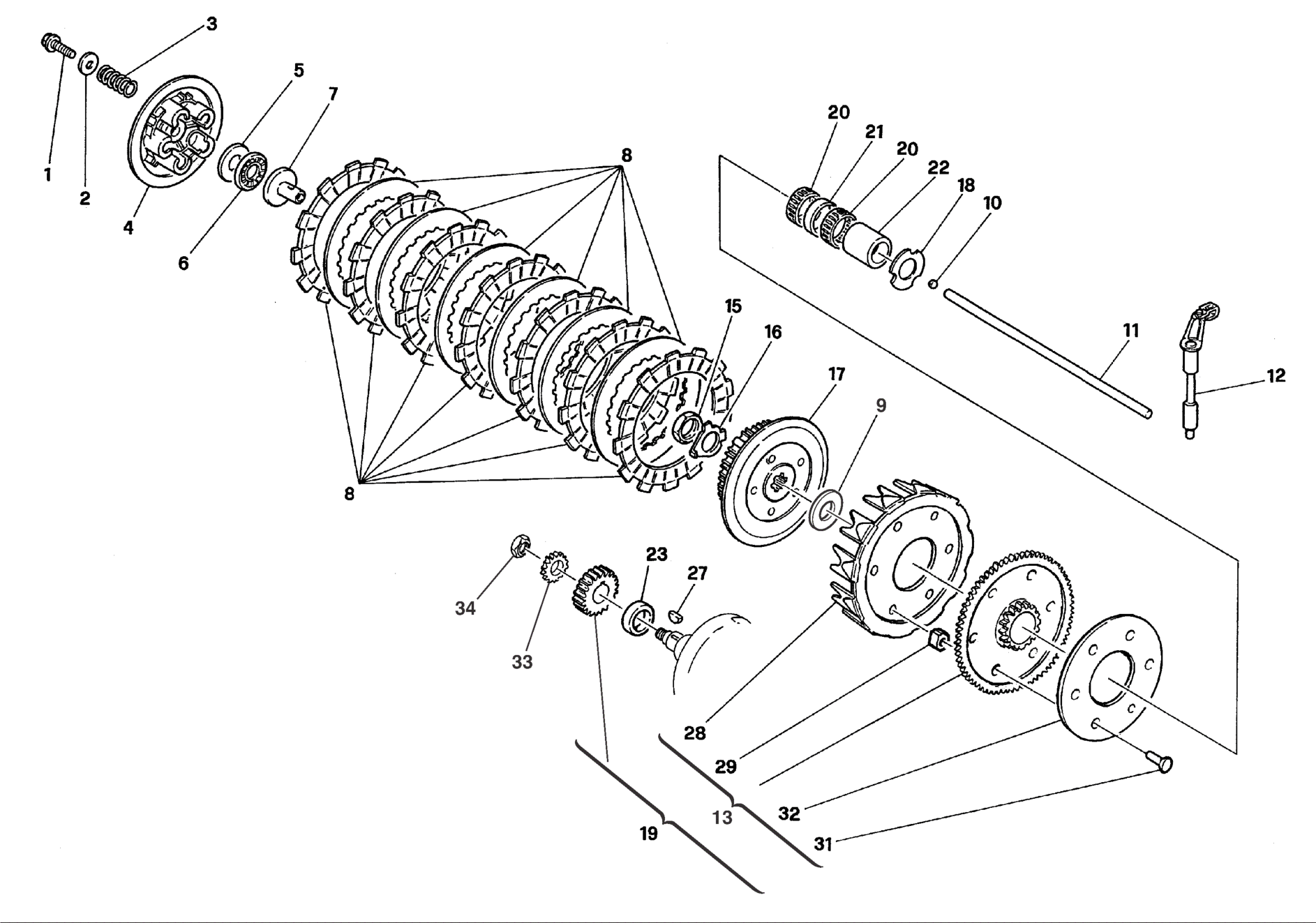 PRIMARY DRIVE - CLUTCH