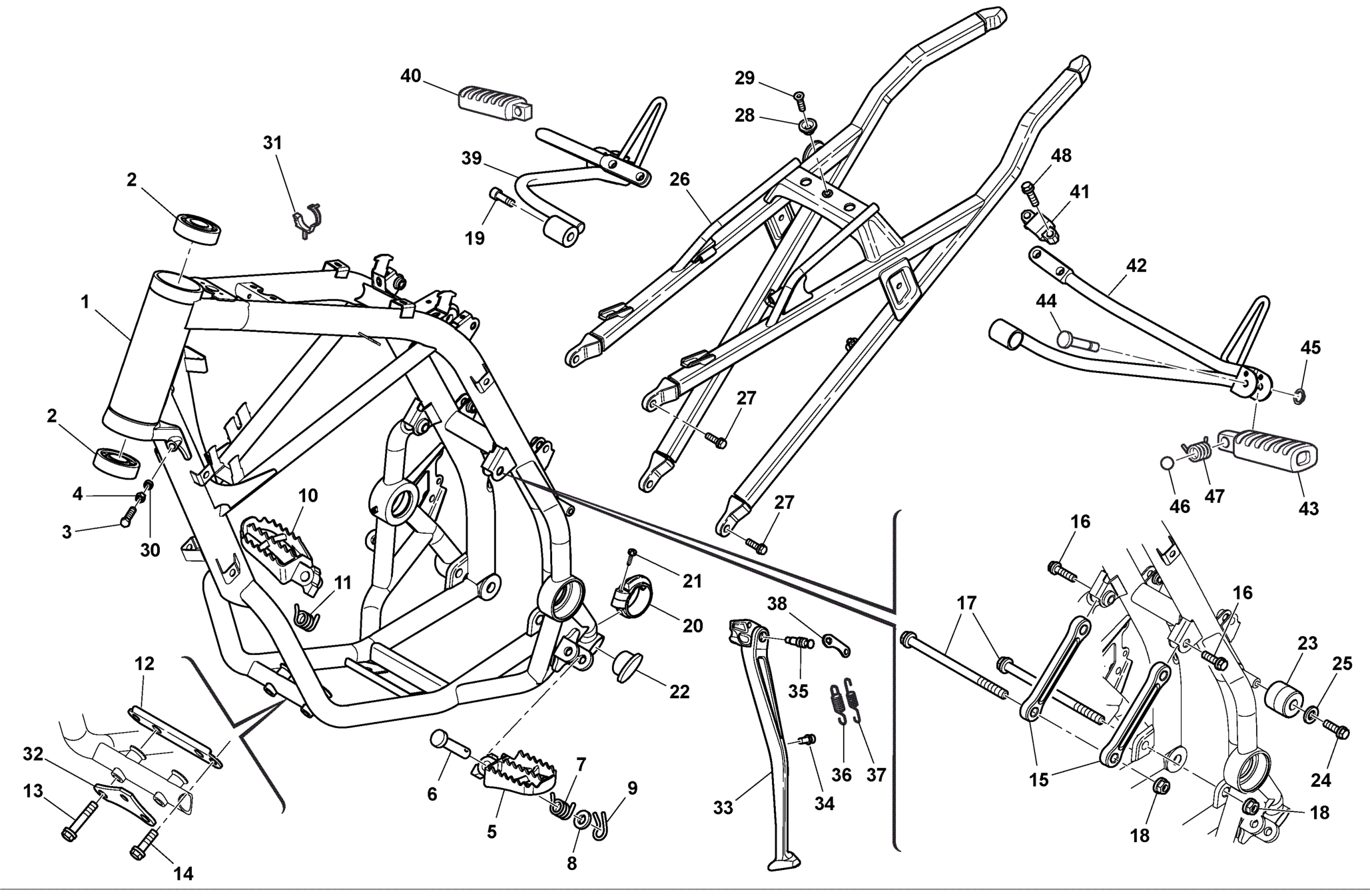 FRAME - FOOTRESTS