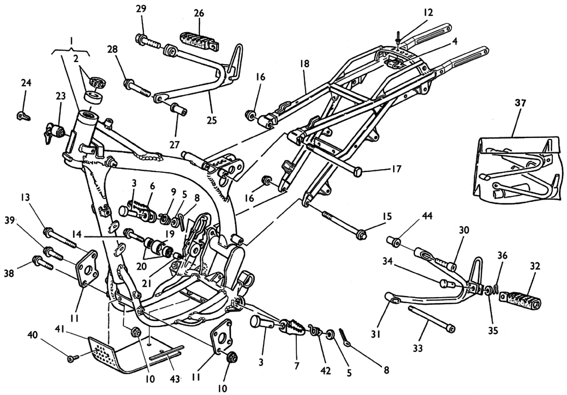 FRAME - FOOTRESTS